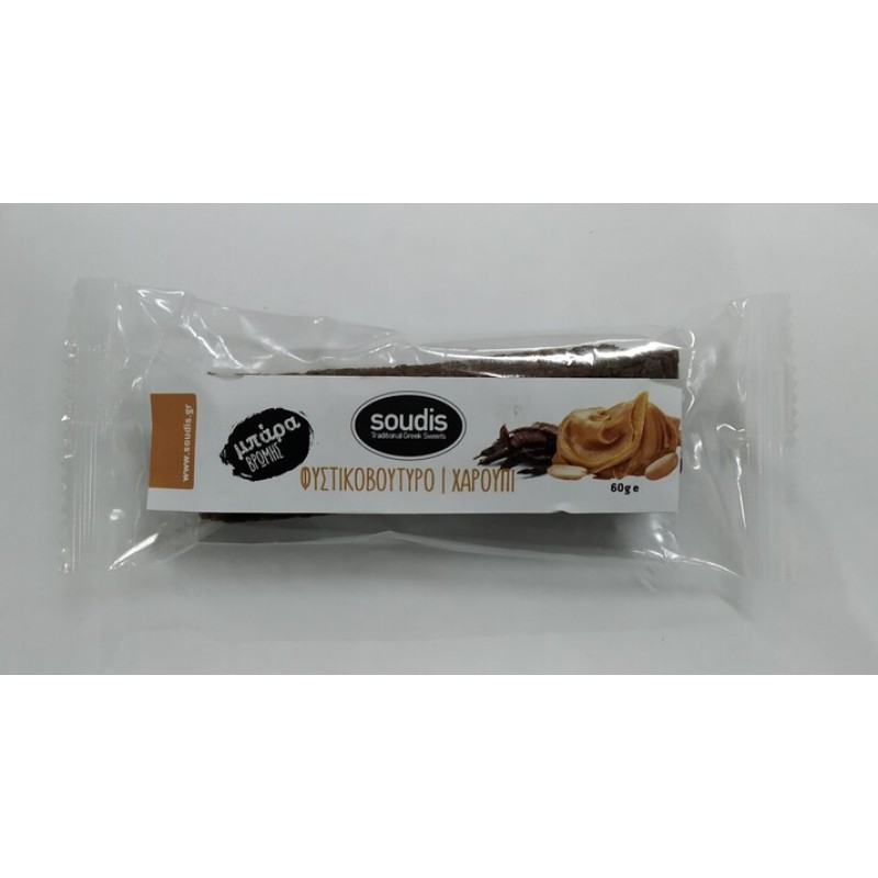 Μπάρα Βρώμης Φυστικοβούτυρο - Χαρούπι "Σούδης" 60gr