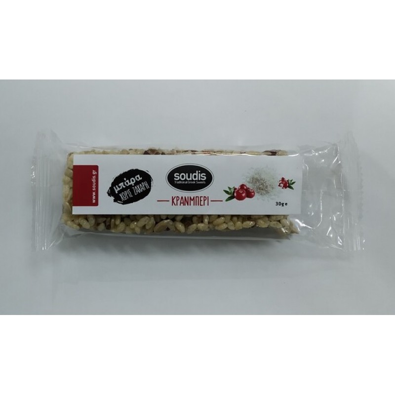 Μπάρα Δημητριακών Κράμπερι "Σούδης" 30gr