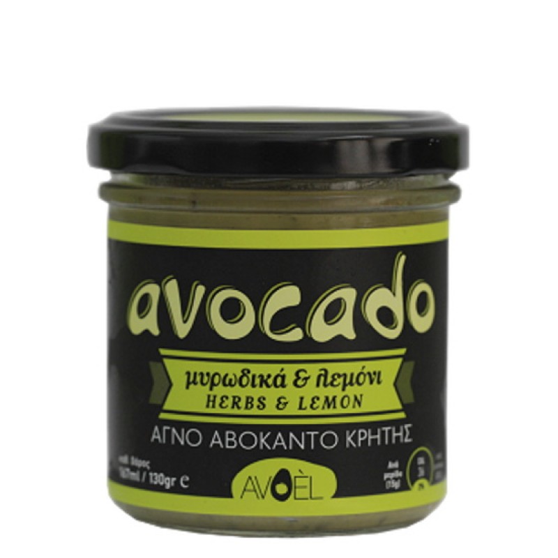 Βιολογικό επάλειμμα Αβοκάντο Χανίων με μυρωδικά & λεμόνι "Avoel" 167ml
