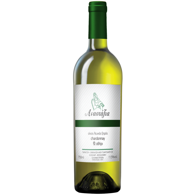 Οίνος λευκός ξηρός ποικιλιακός "Αναστάζια" (Chardonnay, Αθηρι & Μαλαγουζιά) 750ml