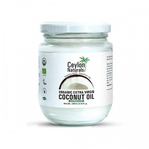 Βιολογικό λάδι Καρύδας VEGAN organic extra virgin Coconut oil Ceylon 200ml