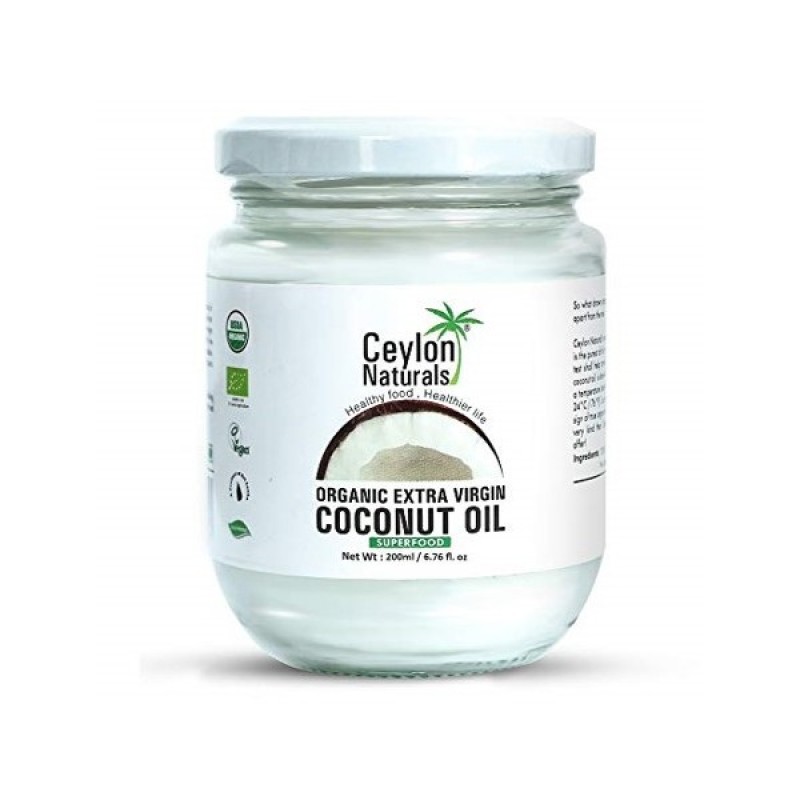 Βιολογικό λάδι Καρύδας VEGAN organic extra virgin Coconut oil Ceylon 200ml