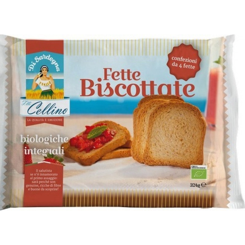 Βιολογικές φρυγανιές ολικής άλεσης CELLINO 324gr