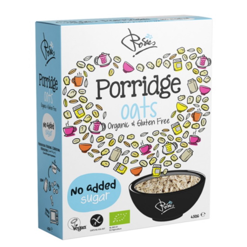 Βιολογικό Porridge Βρώμης χωρίς Γλουτένη ROSIES 450gr