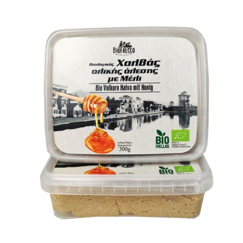 Βιολογικός χαλβάς ολικής άλεσης με μέλι 300gr ΒΙΟΦΡΕΣΚΟ Βιολογικός χαλβάς ολικής άλεσης με μέλι 300gr ΒΙΟΦΡΕΣΚΟ