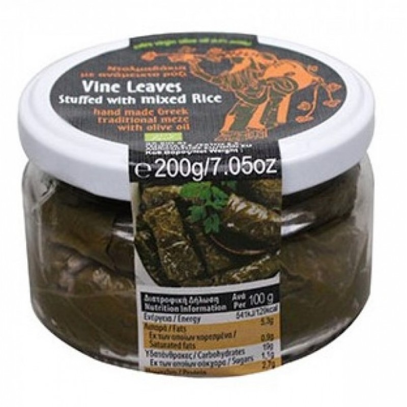 Βιολογικά ντολμαδάκια με ρύζι 200gr βιοφρεσκο 
