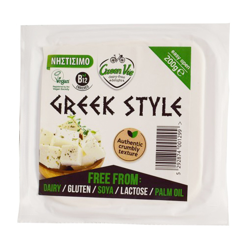 Βιολογικό Χορτοφαγικό λευκό τυρί χωρίς γλουτένη 200gr "greek style" GREEN VIE