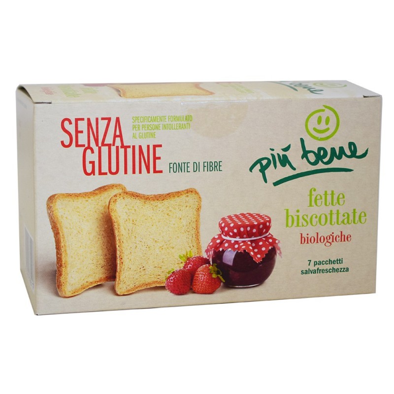 Βιολογικές φρυγανιές από μείγμα άλευρων χωρίς γλουτένη 182gr pin bene 