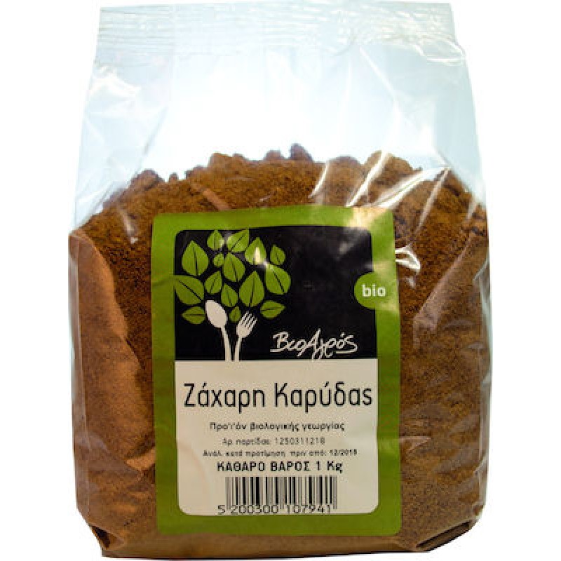 Βιολογική ζάχαρη καρύδας 1kg Βιοαγρός