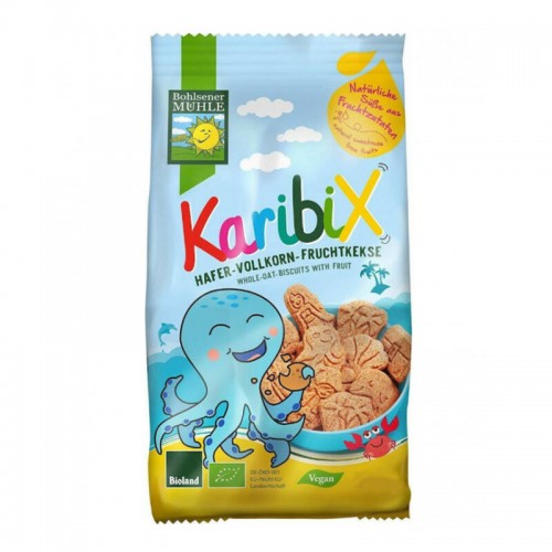 Μπισκότα βρώμης-φρούτων χωρίς ζάχαρη karibix 125gr