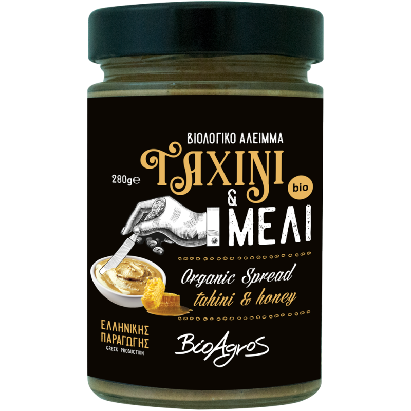 Βιολογικό ταχίνι με βιολογικό μέλι 280gr βιοαγρός