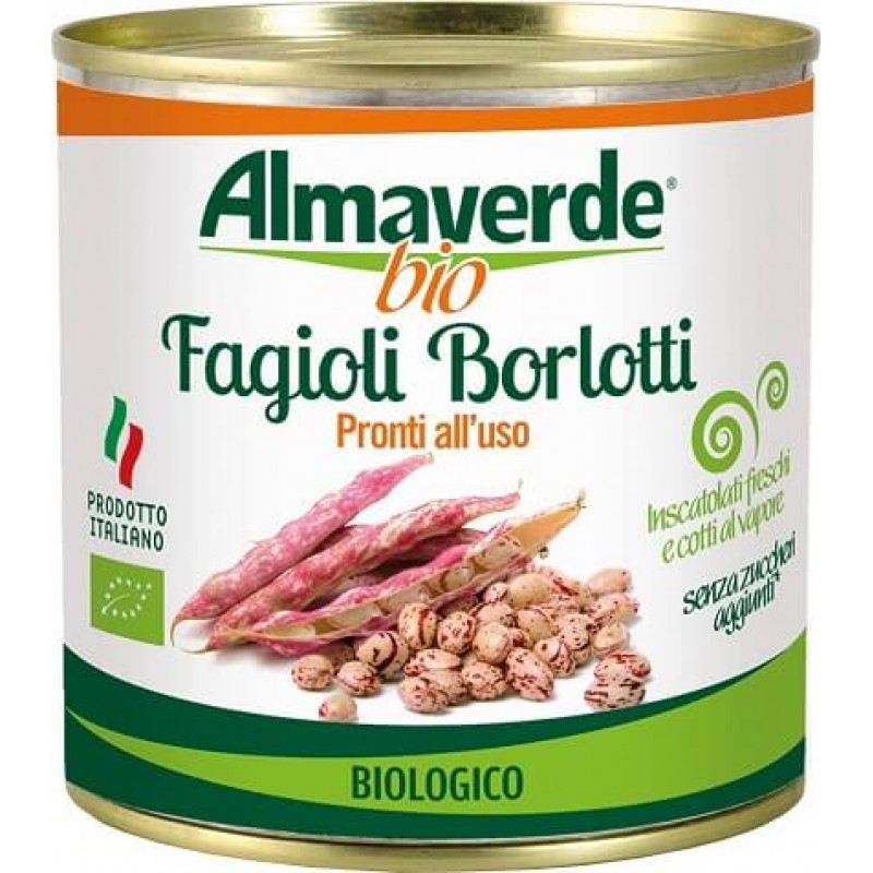 Βιολογικά φασόλια Μπαρμπούνια 400gr Almaverde
