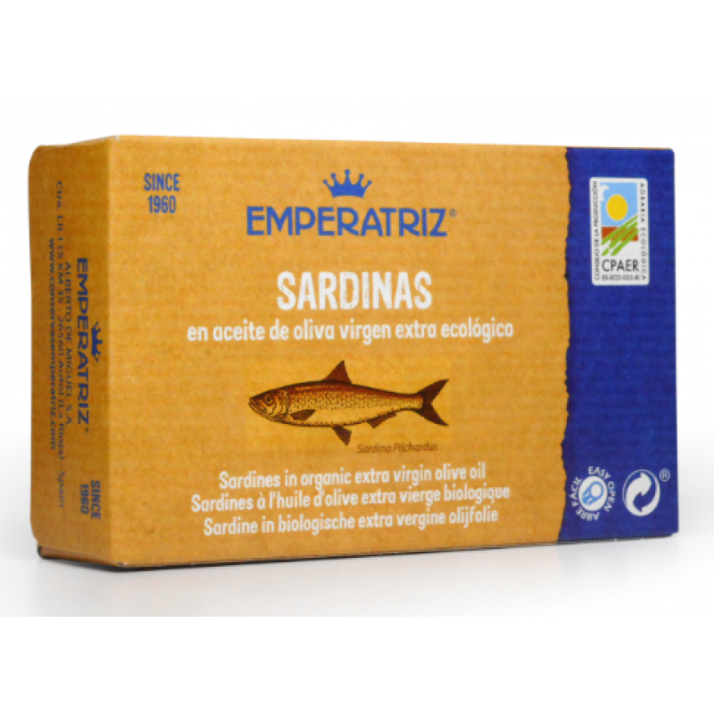 Βιολογικές Σαρδέλες Ισπανίας 120gr EMPERATRIZ