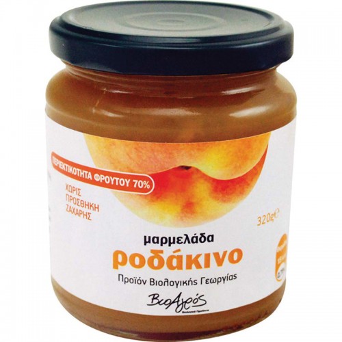 Βιολογικό άλειμμα φρούτου Ροδάκινο χωρίς ζάχαρη 320gr