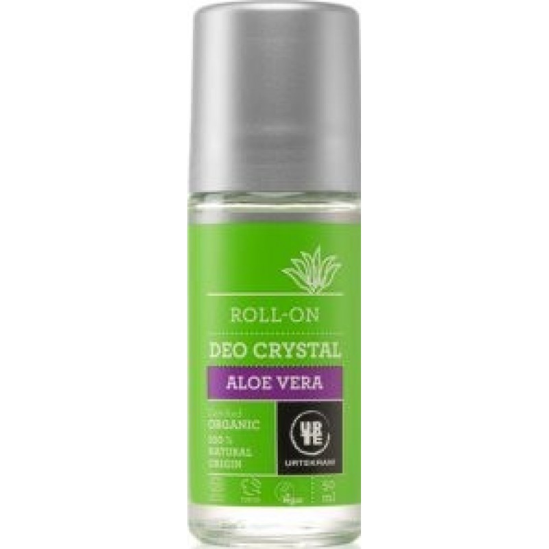 Βιολογικό υγρό αποσμητικό roll on με κρυστάλλους aloe vera 50ml urtekram