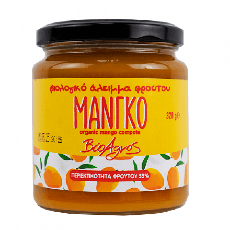 Βιολογικό άλειμμα Μάνγκο χωρίς ζάχαρη 320gr ΒΙΟΑΓΡΟΣ
