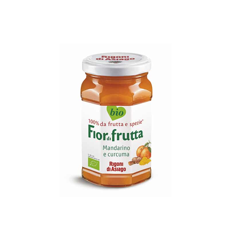 Βιολογικό άλειμμα Μανταρίνι με κουρκουμά χωρίς ζάχαρη και χωρίς γλουτένη Vegan 250gr Fior di Frutta