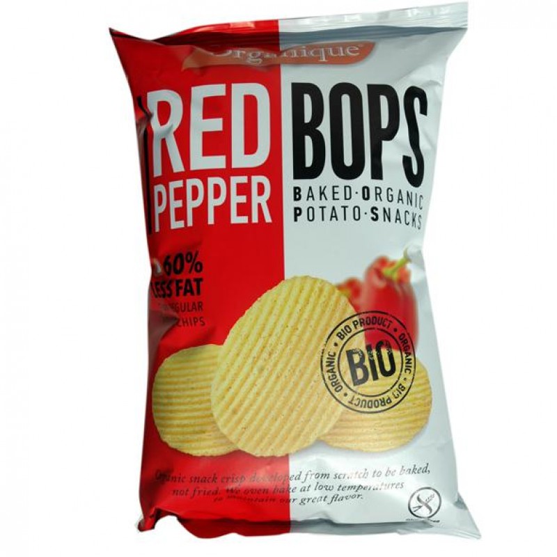 Βιολογικά πατατάκια με κόκκινη πάπρικα χωρίς γλουτένη , χαμηλά λιπαρά 85gr McLLOYD'S 