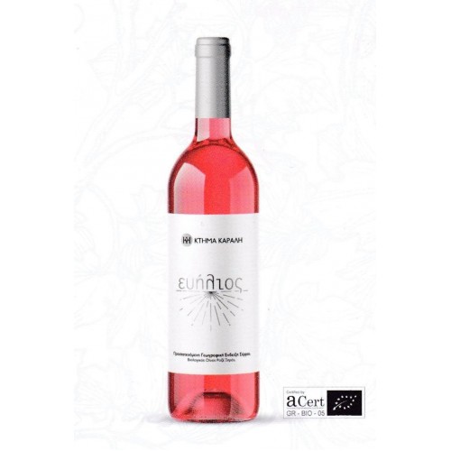 Βιολογικός οίνος ροζέ ξηρός 750ml κτήμα καραλή