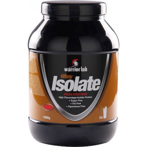 Πρωτείνη 100% Whey isolate Protein fat free and gluten free & lactose free Warrior lab 1000gr Chocolate