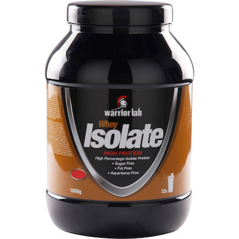 Πρωτείνη 100% Whey isolate Protein fat free and gluten free & lactose free Warrior lab 1000gr Chocolate
