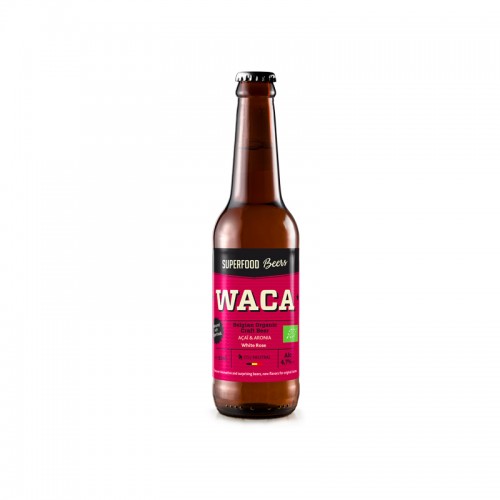 Βιολογική μπύρα ροζ γλυκιά super foods με αρώνια και ακάι Βελγική 330ml 4,7 ALC WACA