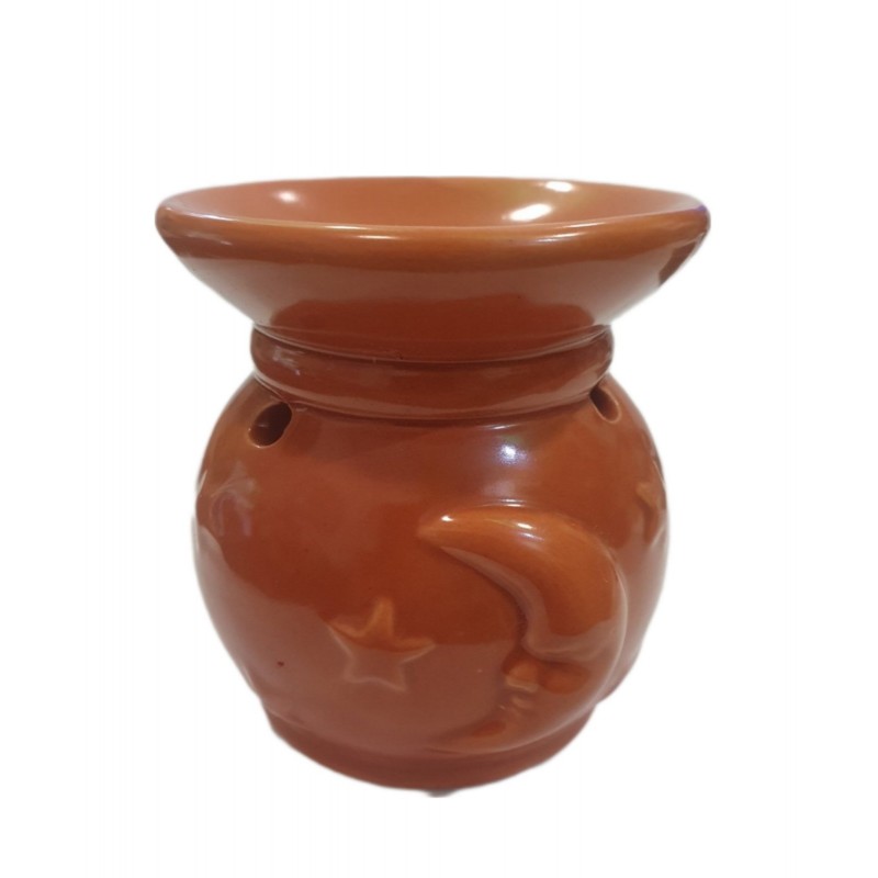 Κεραμικός εξατμιστής αιθέριων έλαιων ΦΕΓΓΑΡΙ καφέ 220gr 