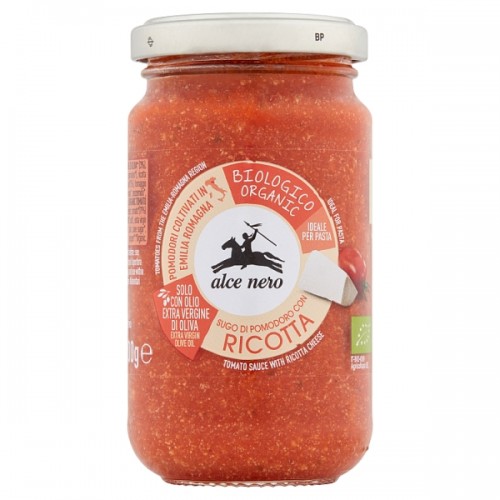 Βιολογική σάλτσα ντομάτας με τυρί Ricotta 200gr Alce Nero