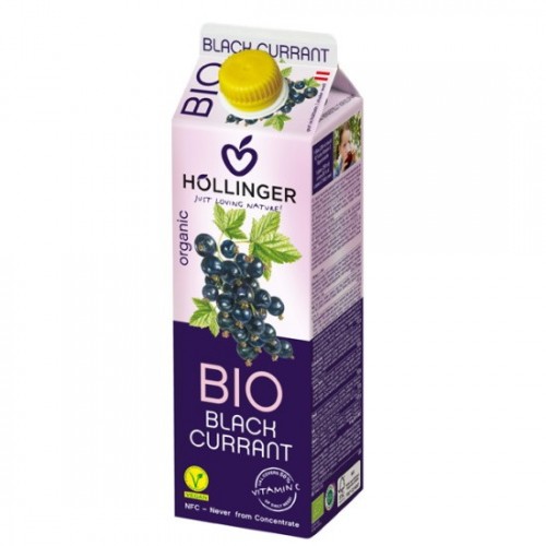 Βιολογικός χυμός μαύρου φραγκοστάφυλο 1L HOLLINGER 