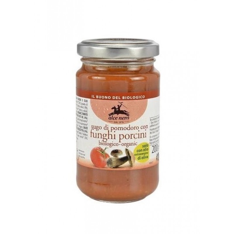 Βιολογική σάλτσα ντομάτας με μανιτάρια Porchini 200gr Alce Nero