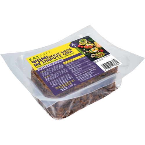 Βιολογικό ψωμί δημητριακών ολικής άλεσης με Chia χωρίς γλουτένη 250gr Eat Free