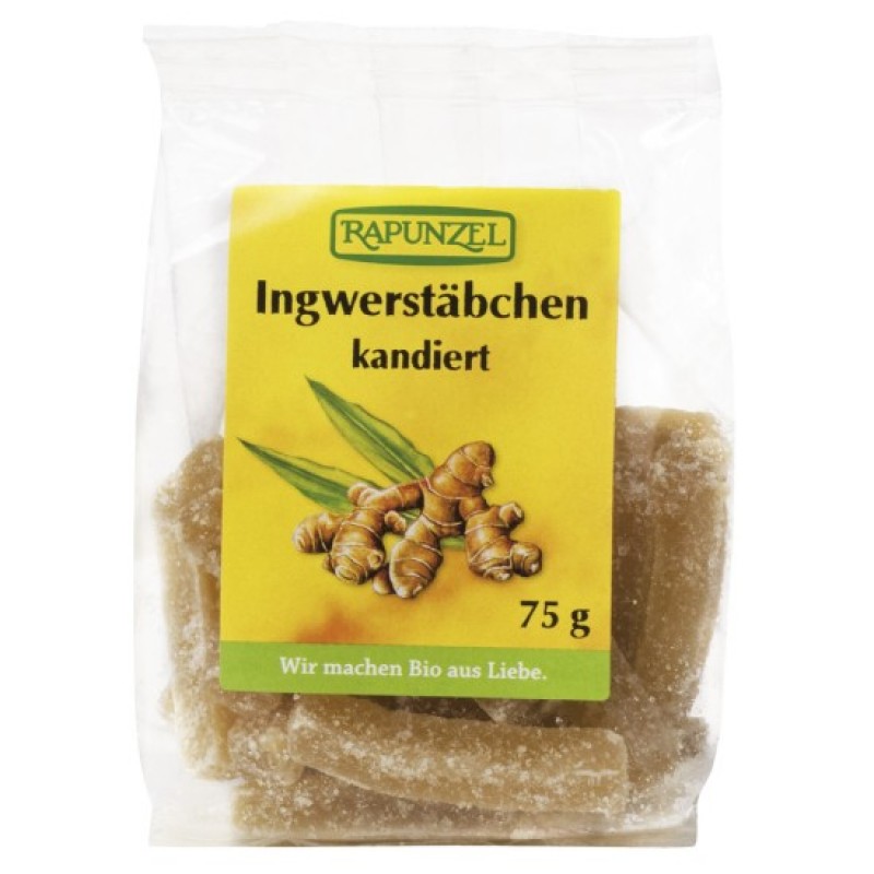 Βιολογικό τζίντζερ ζαχαρωτό 75gr Rapunzel