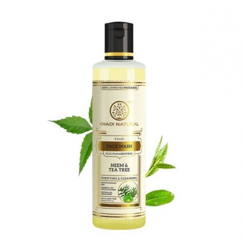 Βιολογικό Αφρίζον Καθαριστικό Προσώπου με Neem & Tea tree / Neem And Teatree Face Wash 210ml KHADI NATURAL