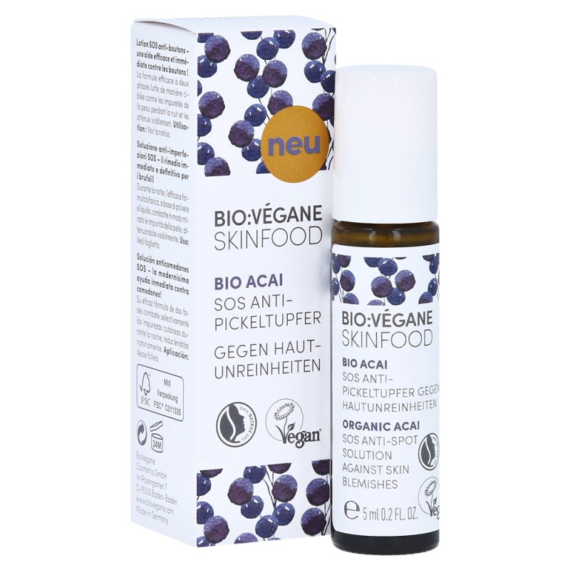 Βιολογική SOS Τοπική Φροντίδα με Acai / Organic Acai SOS Anti-Spot Solution 5ml BIO VEGANE