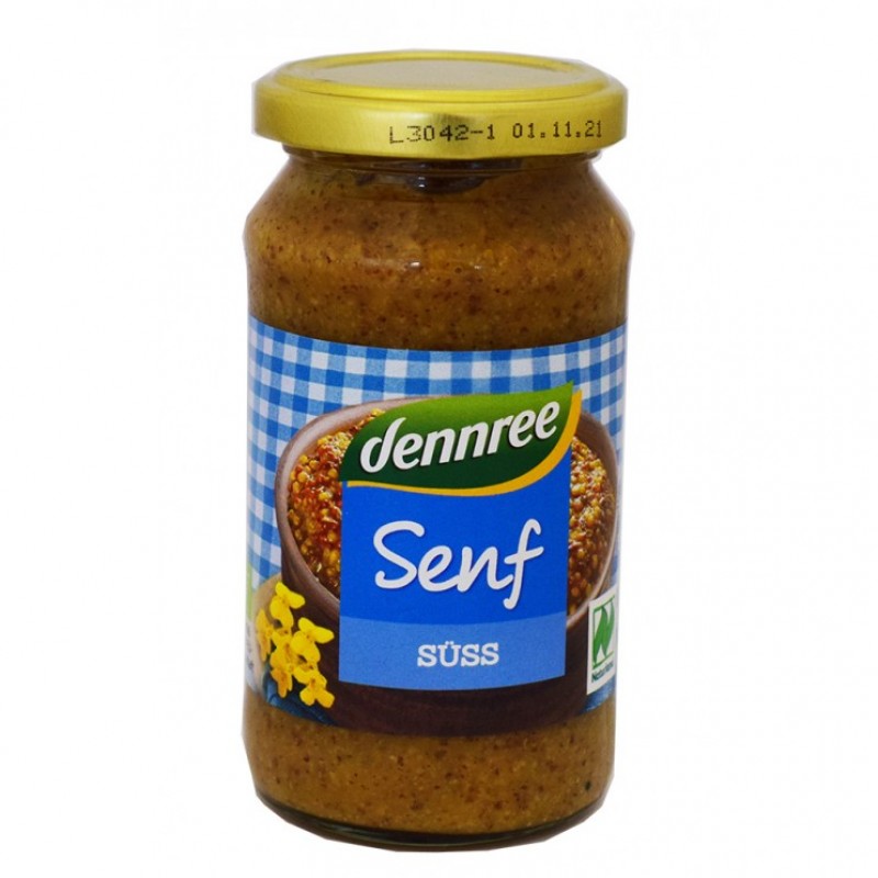 Βιολογική μουστάρδα τραγανή 200ml Senf mustard Denree 