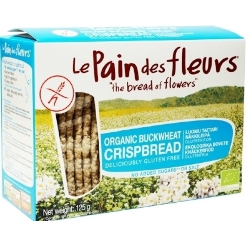 Βιολογικά τραγανά κράκερς από φαγόπυρο χωρίς γλουτένη και χωρίς ζάχαρη 150gr "le pain des fleurs"