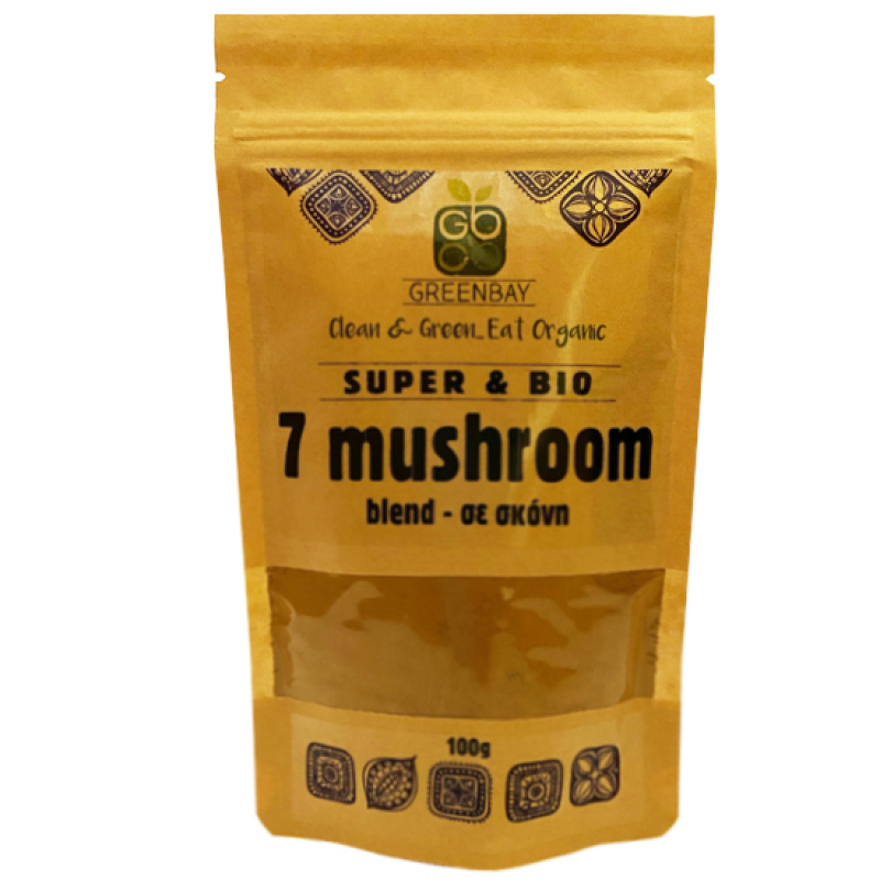 Βιολογικό μείγμα 7 μανιταριών 7 mushrooms blend powder greenbay