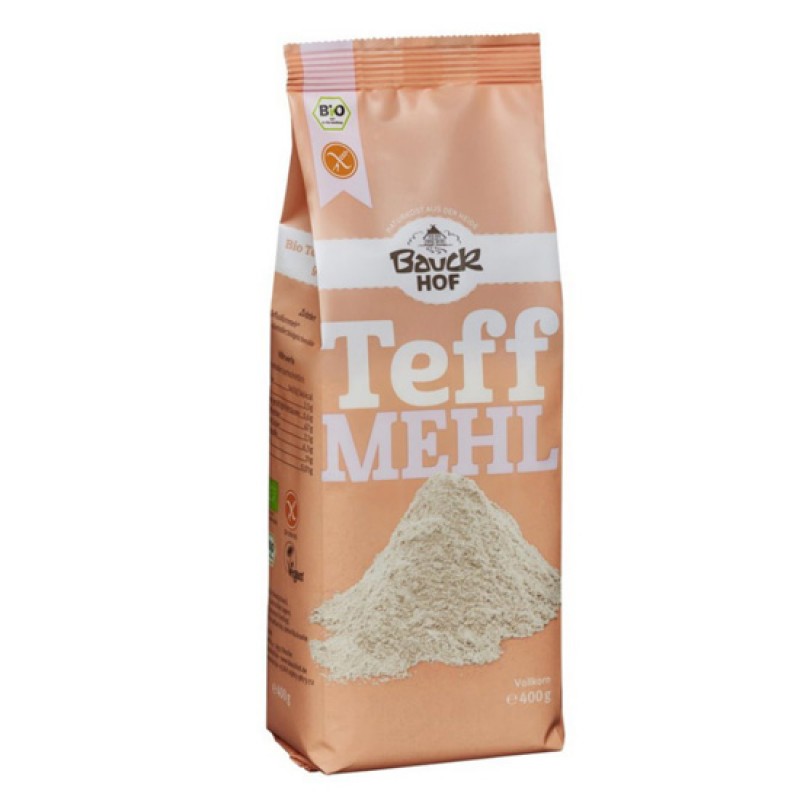 Βιολογικό αλεύρι TEFF (Ποα η Αβησσυνιακη) ολικής άλεσης χωρίς γλουτένη 400gr Bauck Hof