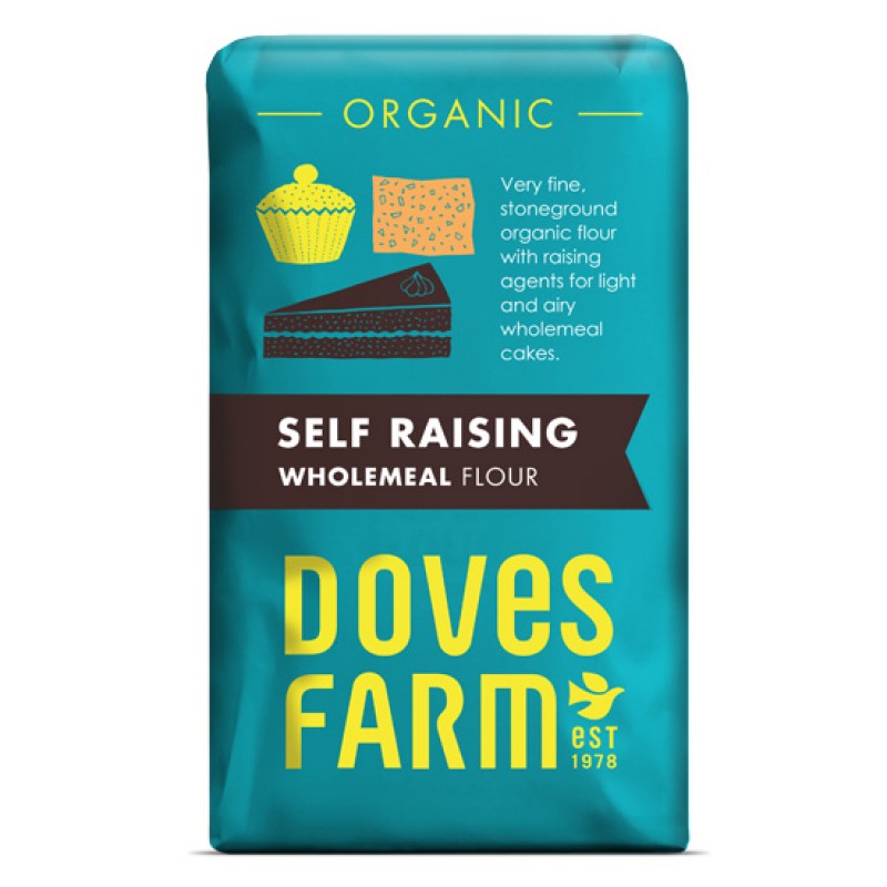 Βιολογικό αλεύρι σίτου ολικής άλεσης (φουσκώνει μόνο του) 1kg DOVES FARM