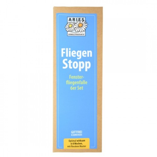 Οικολογική παγίδα για μύγες (χωρίς δηλητήριο - μη τοξικές) 6τμχ Fielgen Stop ARIES