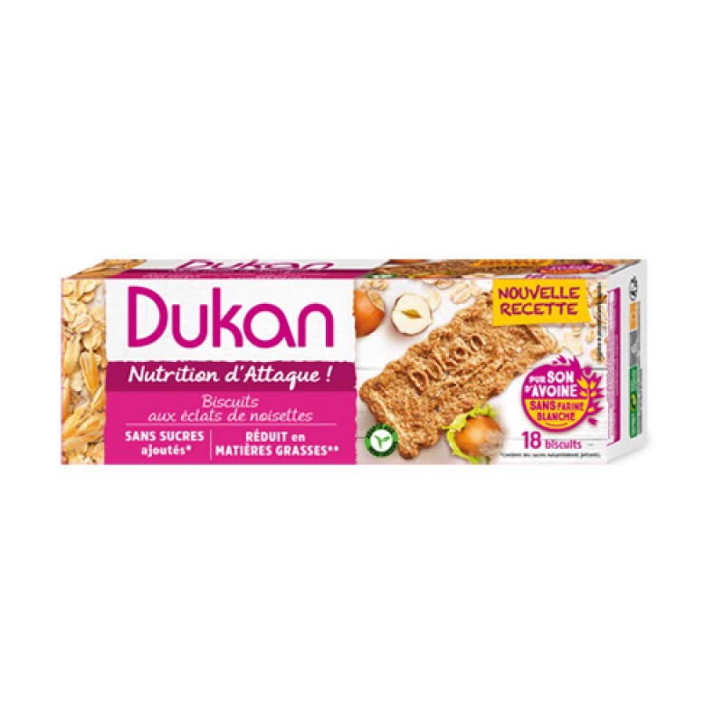 Μπισκότα Βρώμης με γεύση Φουντούκι 225gr Dukan