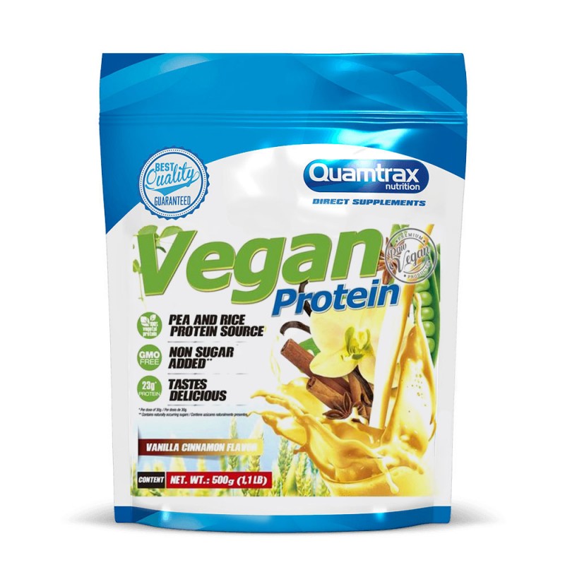 Vegan vegetarian protein Vanilla "Quamtrax" 500gr