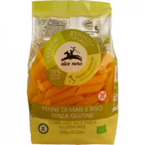 Βιολογικές πέννες Καλαμποκιού Ρυζιού χωρίς γλουτένη 250gr Alce Nero