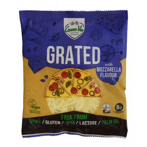 Βιολογική χορτοφαγική Μοτσαρέλα τριμμένη χωρίς Γλουτένη Χωρίς λακτόζη Χωρίς Φοινικέλαιο Vegan Green Vie 150gr