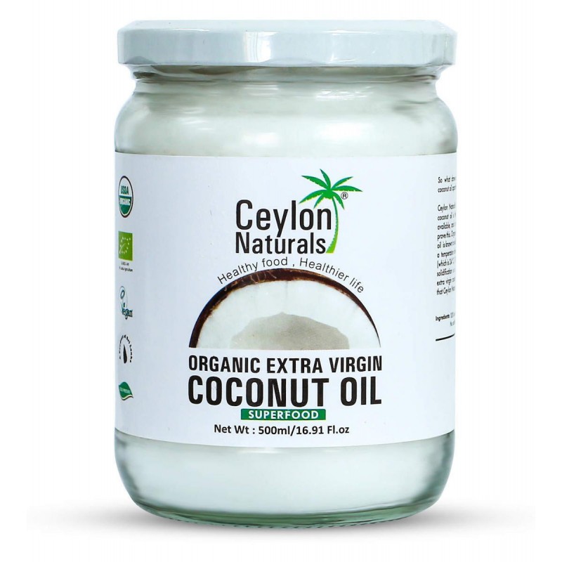 Βιολογικό λάδι Καρύδας extra virgin cold pressed 500ml Ceylon