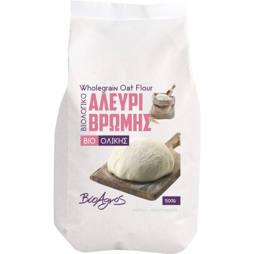 Βιολογικό αλεύρι βρώμης ολικής 500gr Βιοαγρός