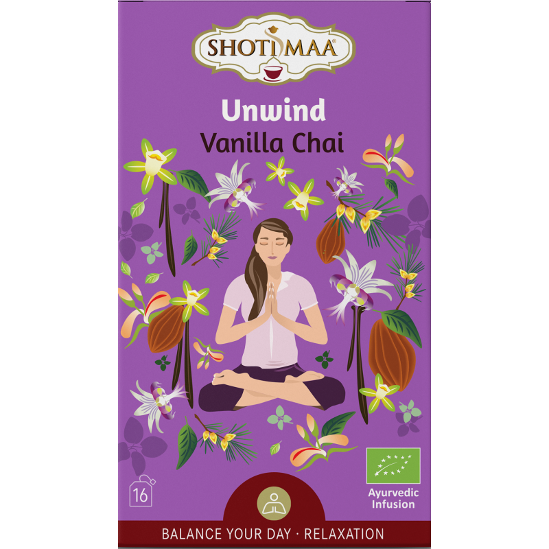 Βιολογικό Τσάι Balance your day "UNWIND" Βανίλια 16 φακελάκια  32gr  SHOTI