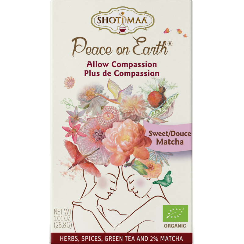 Βιολογικό Τσάι Peace on Earth "COMPASSION" Πράσινο Τσάι Matcha  16 φακελάκια 28,8gr SHOTI