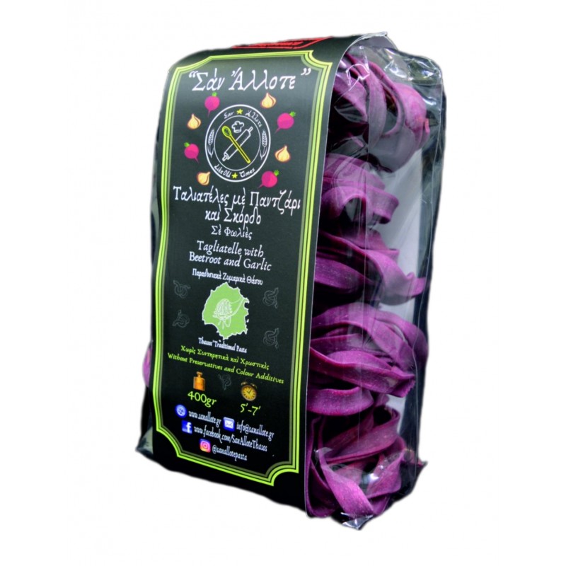 Ταλιατέλες Θάσου με Παντζάρι και Σκόρδο φωλιές "ΣΑΝ ΆΛΛΟΤΕ" 400gr