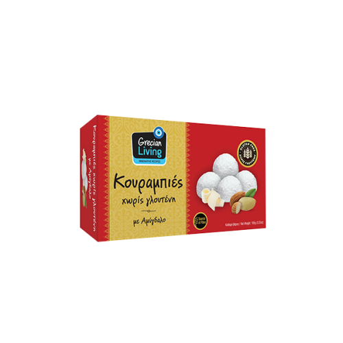 Βιολογικός κουραμπιές με Αμύγδαλο χωρίς Γλουτένη χωρίς Σιτάρι χωρίς αυγά 100gr Grecian living